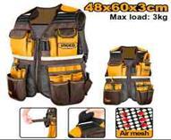 Ingco HTVT09028 - CHALECO PORTA-HERRAMIENTAS 48X60X3CM