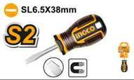 Ingco HSDSL6038 - DESTORNILLADOR PLANO 6,5X38MM