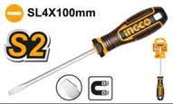 Ingco HSDSL4100 - DESTORNILLDOR PLANO 4X100MM