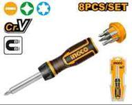 Ingco AKISD0808 - DESTORNILLDOR RACHET 8 PCS