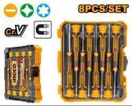 Ingco HKSD0818 - JGO DESTORNILLDORES PRECISION 8 PCS