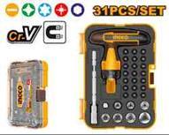 Ingco HKSDB0318 - JGO DESTORNILLADORES MANGO T 31 PCS