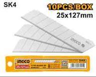 Ingco HKNSB2501 - RECAMBIO 10 CUCHILLAS CUTTER 25X127MM