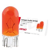 AMIO 01001 - BOMBILLAS HALóGENAS WY5W T10 5W W2.1X9.5D AMBER 24V 10 UNID.