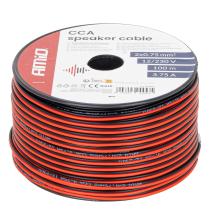AMIO 04457 - CABLE DE ALTAVOZ BIPOLAR CCA 2X0,75 MM2 100 M 3,75 A AMIO-04