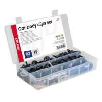 AMIO 04740 - JUEGO DE CLIPS PARA CARROCERíA 83+18 PIEZAS CON HERRAMIENTAS