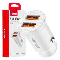 AMIO 03872 - CARGADOR DE COCHE 2X USB-A 2.1A 12/24V AMIO-03872