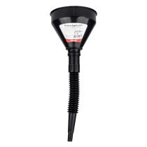 AMIO 04036 - EMBUDO UNIVERSAL NEGRO FLEXIBLE CON COLADOR PARA COMBUSTIBLE