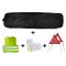 Jbm 53183 - KIT EMERGENCIA BOLSA NEGRA RIBETE+2TRIANGULOS+CHALECO+GUANTE